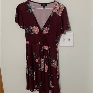Floral tie around dress size small